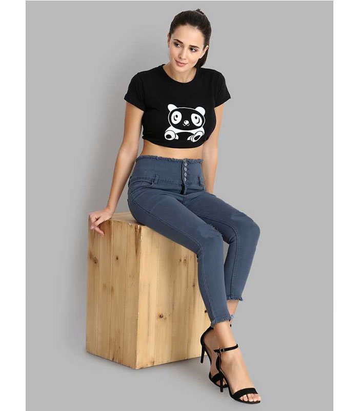 Skinny Women Grey Jeans - Image 6